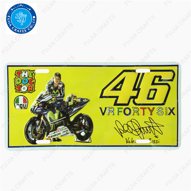 Personalized US embossed decorative aluminum Motorcycle car license plate