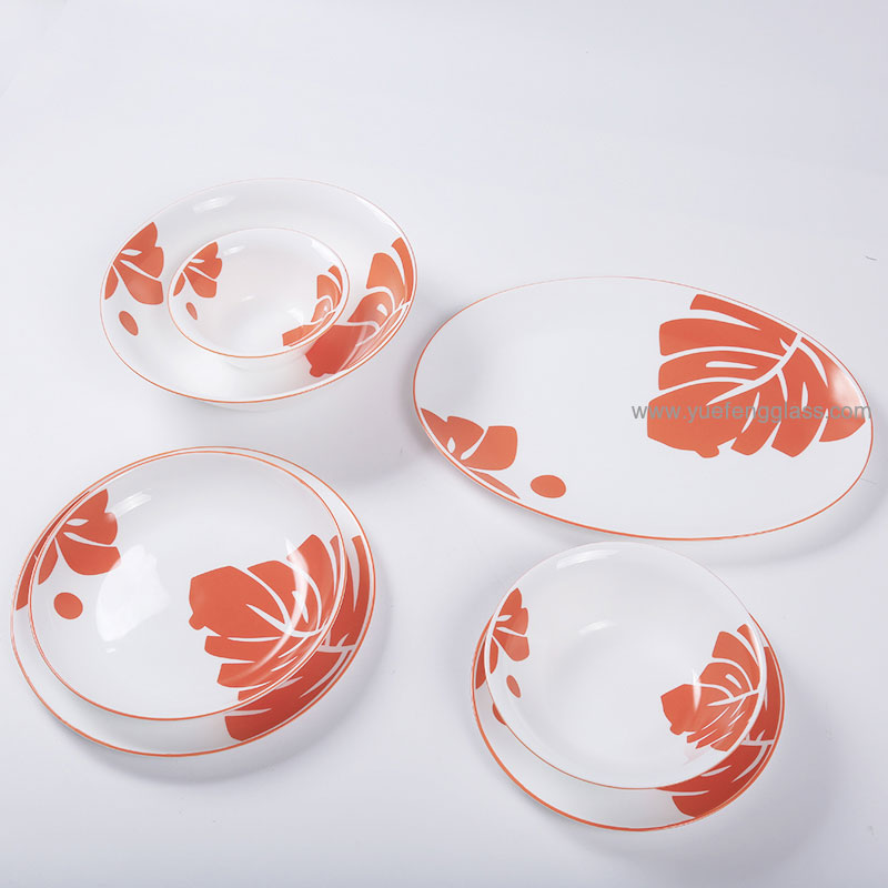 32pcs Set Opal Glassware