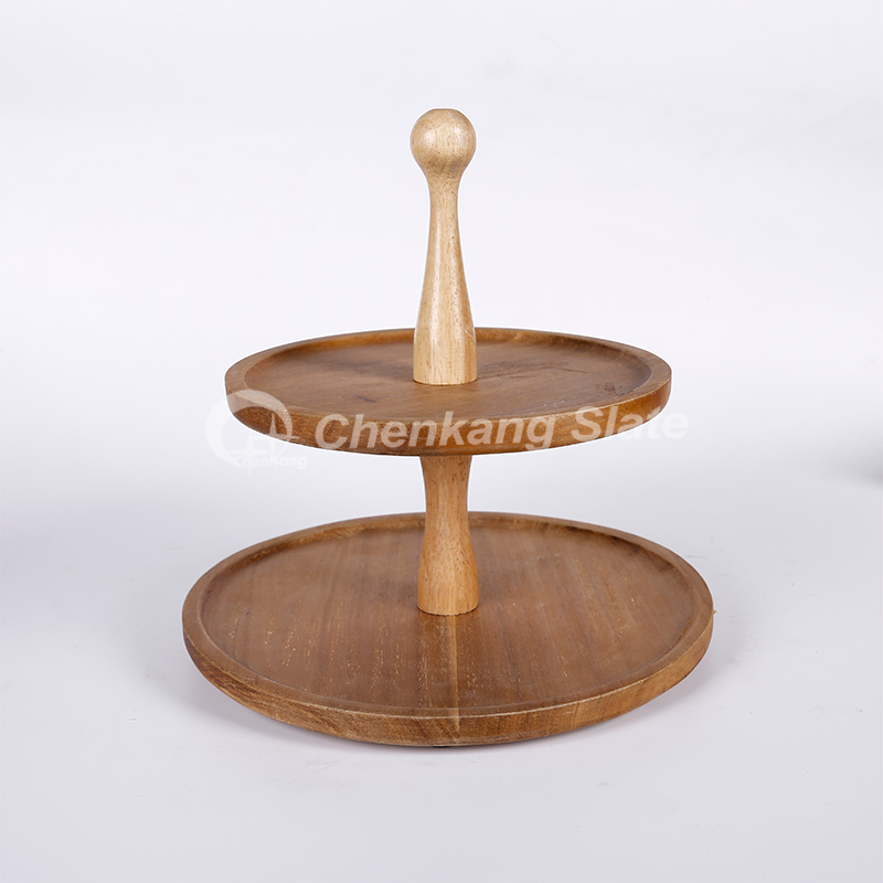 2 Tiers Wood Cake Stand