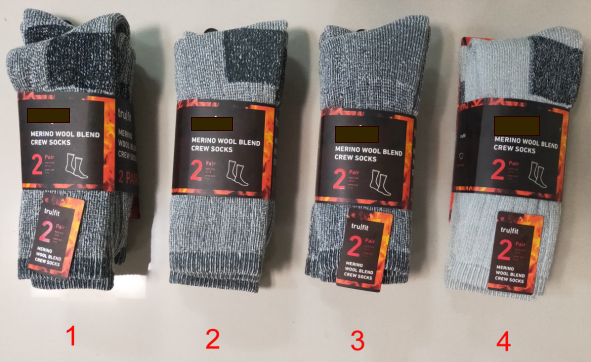 Mens merino wool blend crew socks