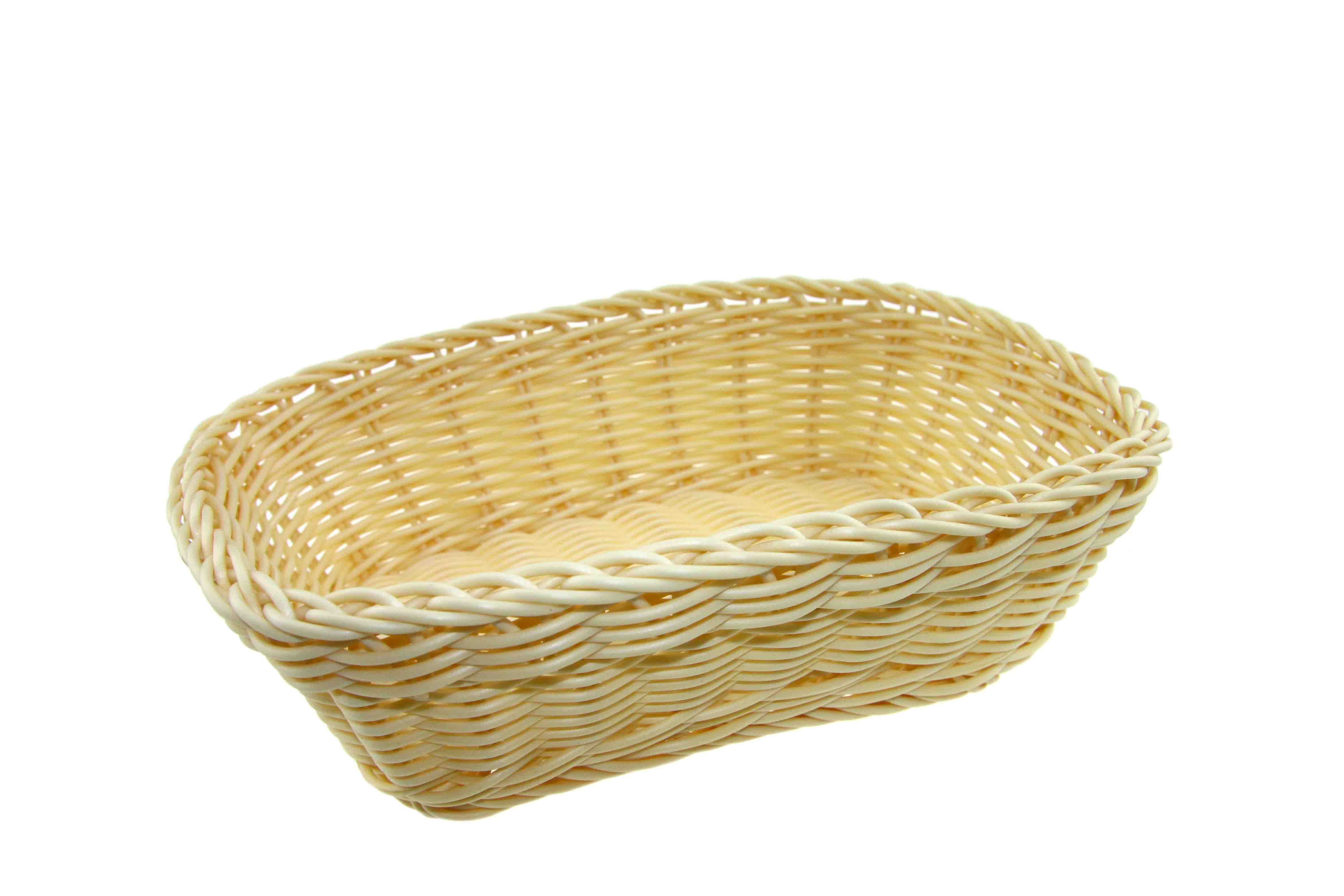 Solid Woven Plastic Basket Rectangular