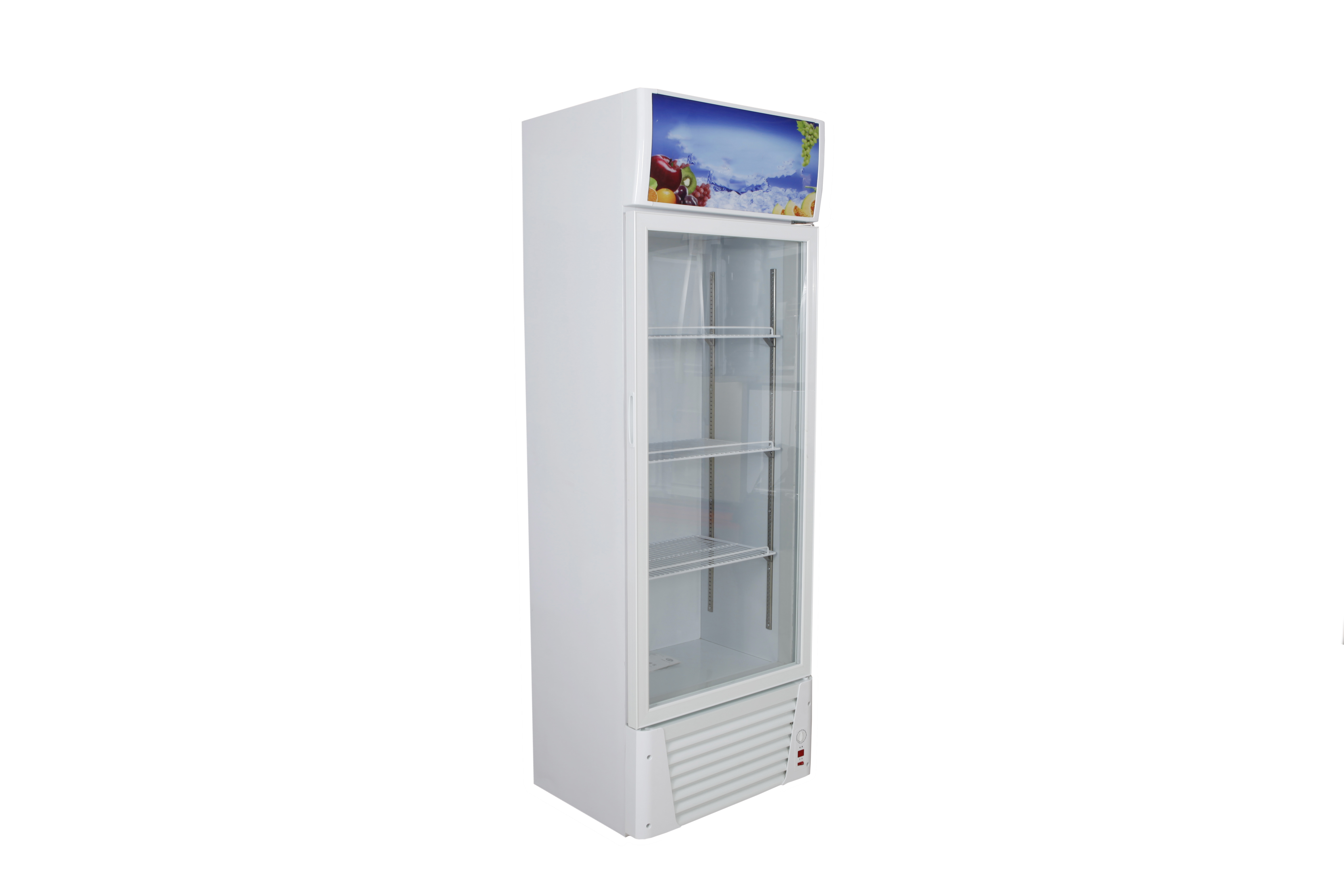 Single door vertical display cabinet