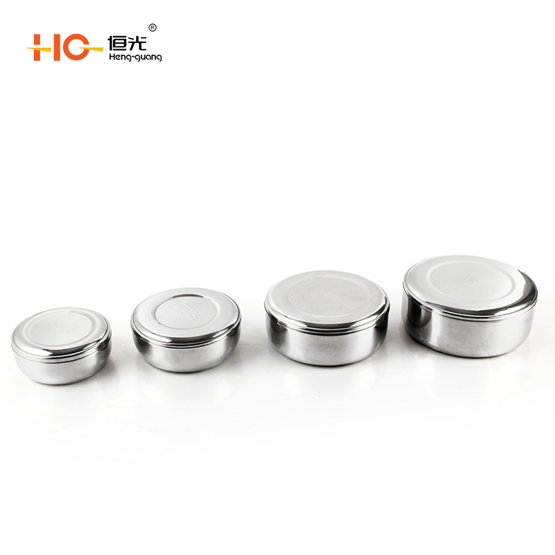 Hengguang stainless steel crisper lunch box round crisper sealed crisper refrigerated crisper leakproof crisper south Korean crisper