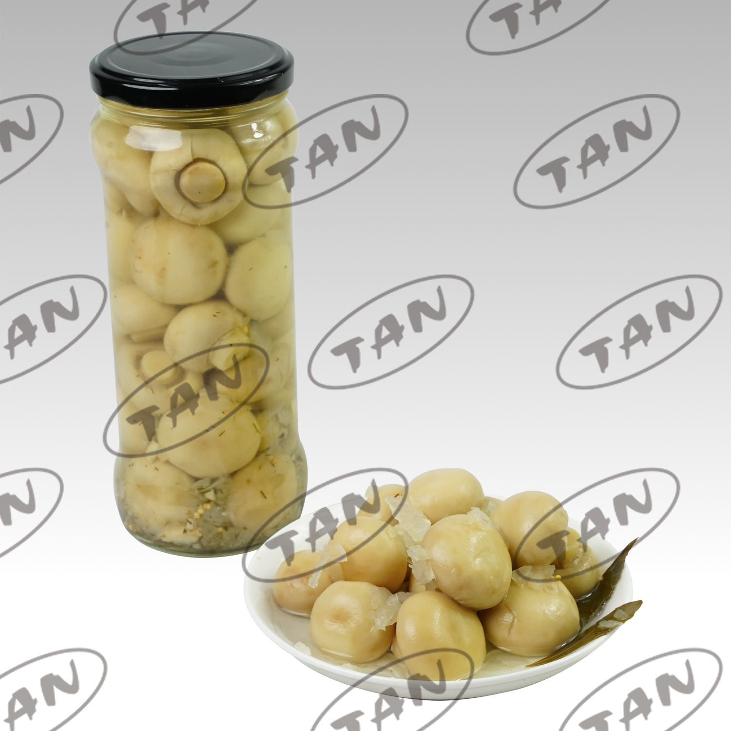 Marinated mushroom in jar