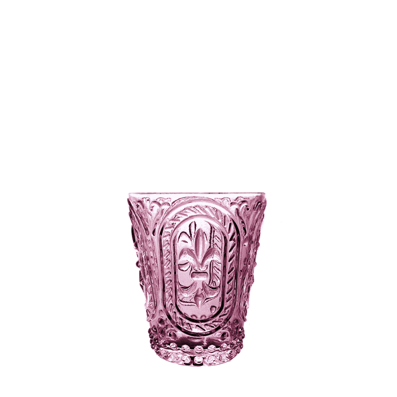 Embossed glass tumbler