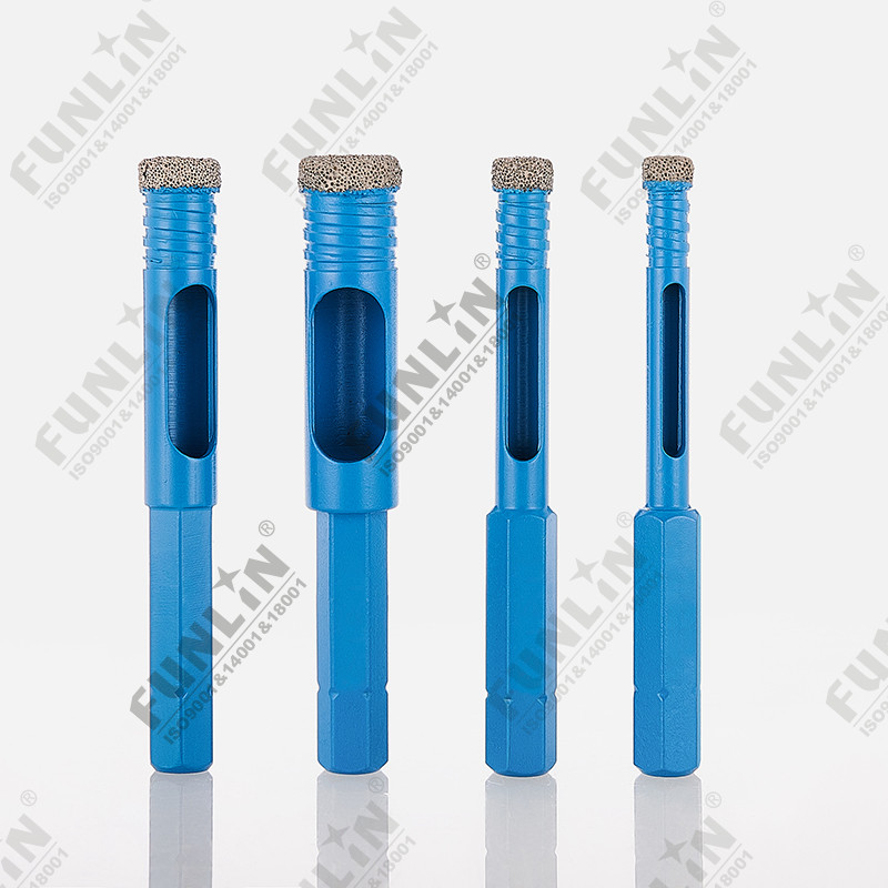 Vacuum brazed diamond drill low speed