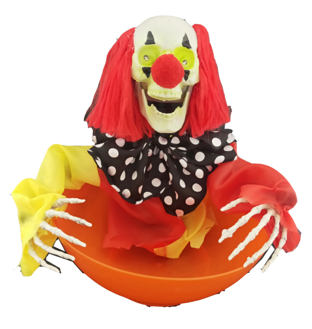 Halloween 11“ Animated Clown Candy Bucket