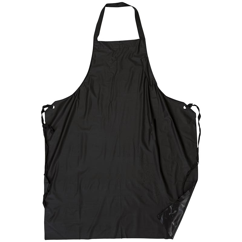 Black pvc/polyester/pvc apron