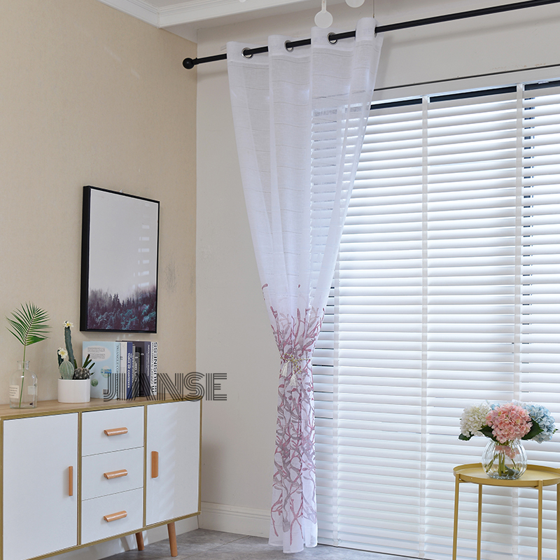 CURTAIN A3870 Stripe tree printing curtain fabric for home window curtain manufactrue