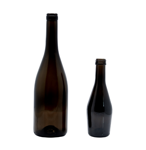 Wholesale stocked 187ml small glass red wine beer drink bottle with screw cap