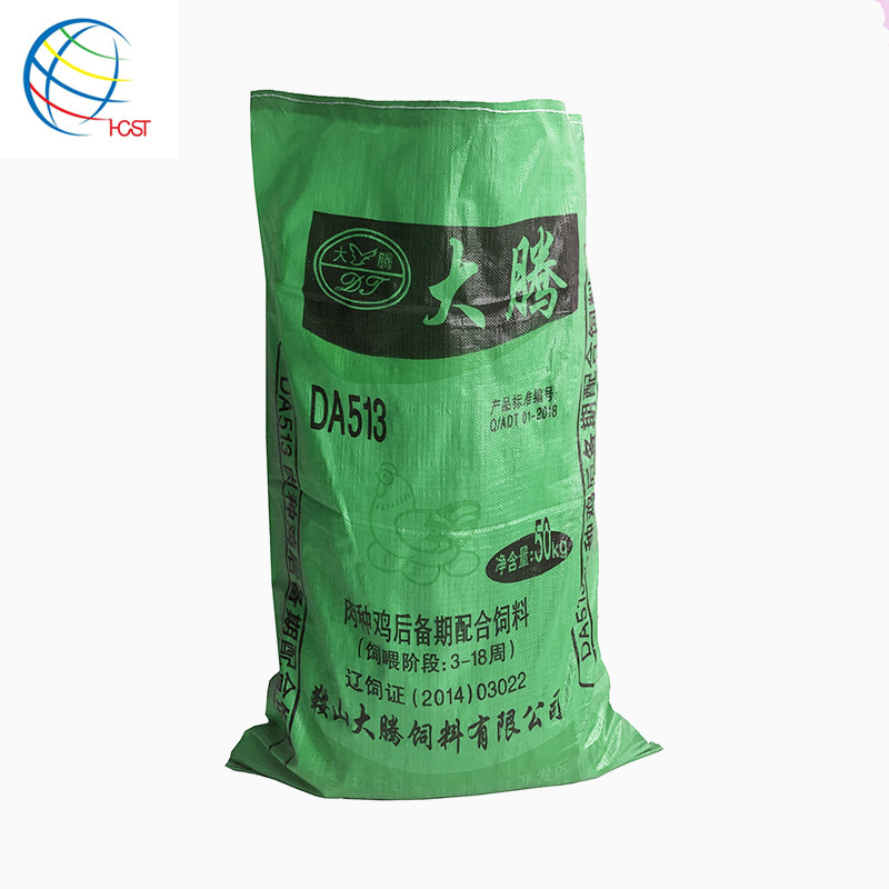 Customized 25kg 50kg polypropylene woven pp poultry animal feed bag for packing chicken pig food