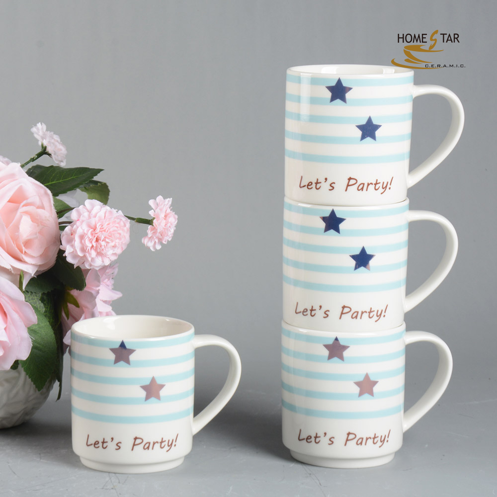 10OZ New Bone China stacking mug