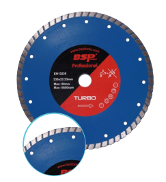 Turbo sintered diamond blade by hot pressed