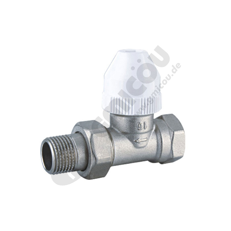 Straight automatic thermostatic valve with female thread