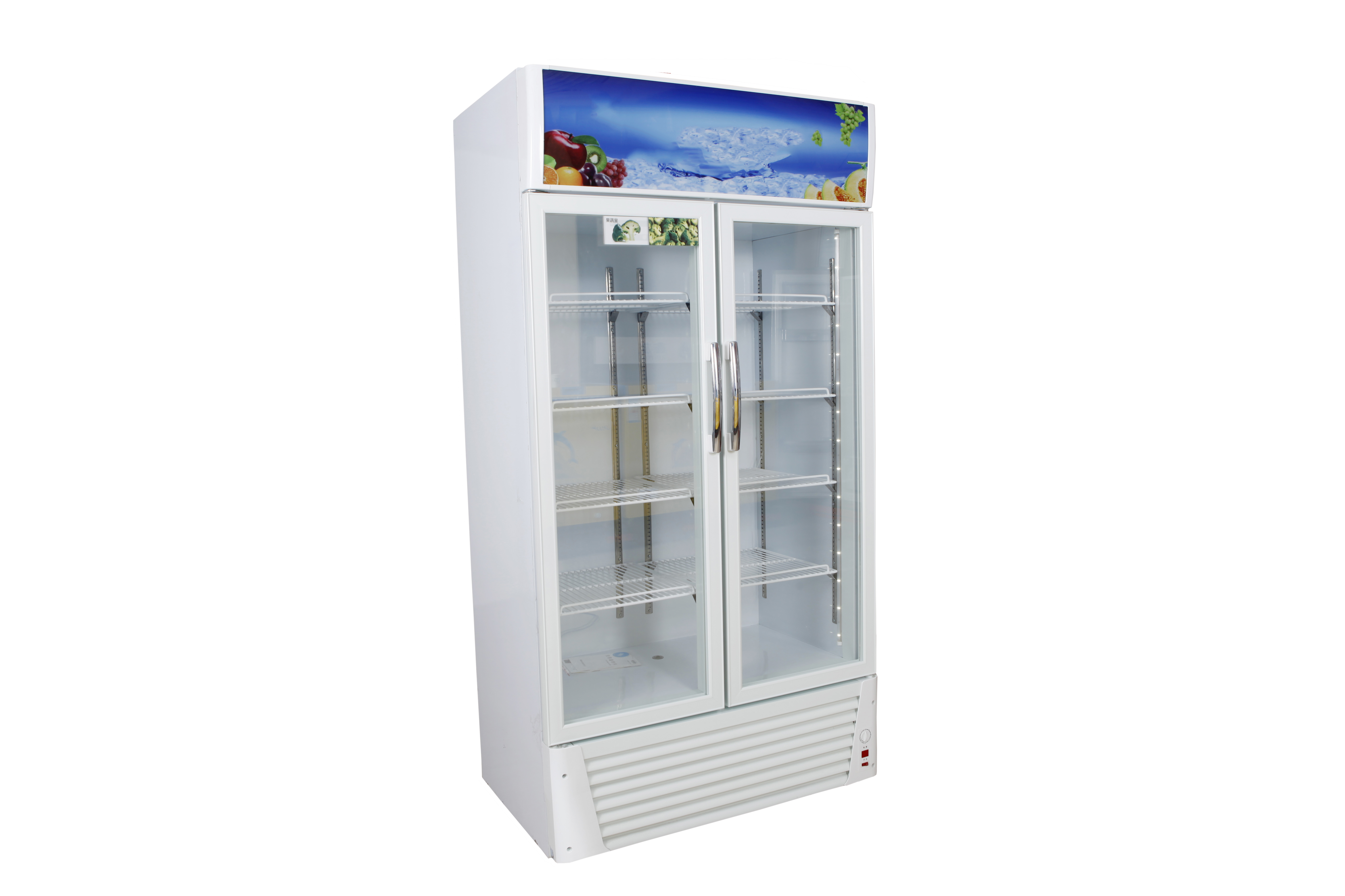 Double door vertical display cabinet