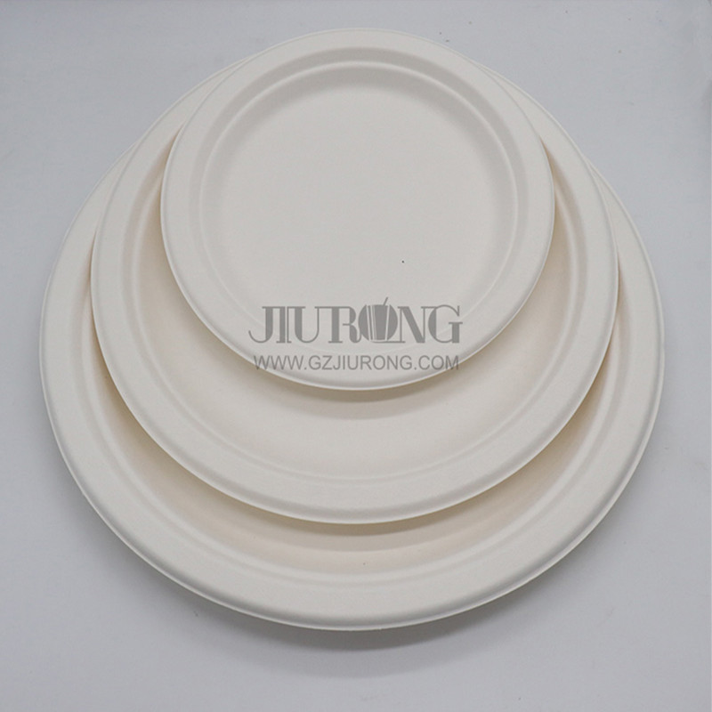 Round Bagasse plate sugarcane tray