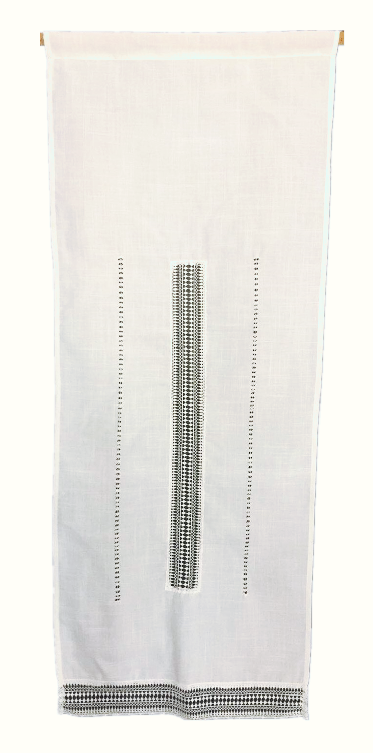 Curtain With Lace & Drawwork