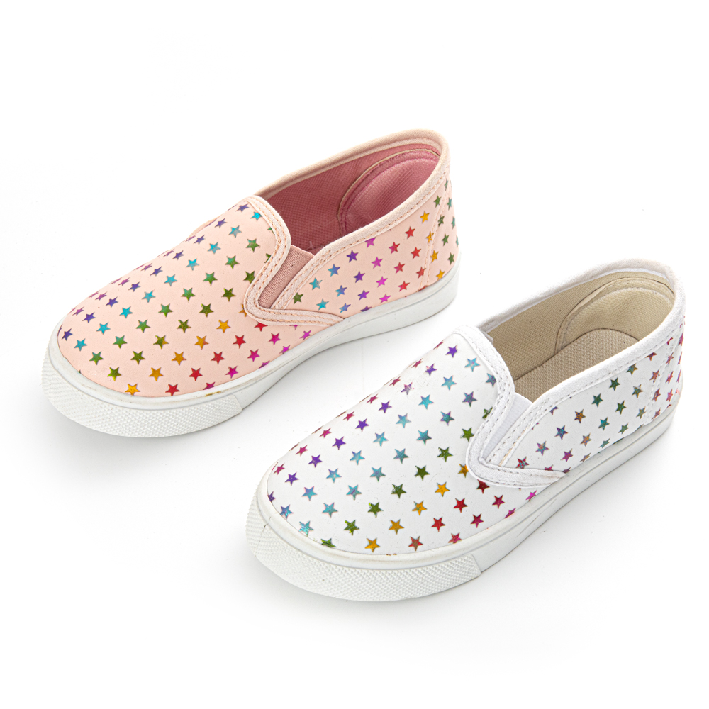 round toe comfortable Star printed Child Kid girls casual shoes