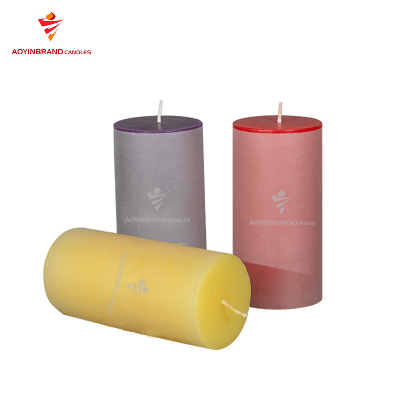 Pillar Shape and Paraffin Wax Material large fat unscented church pillar candle