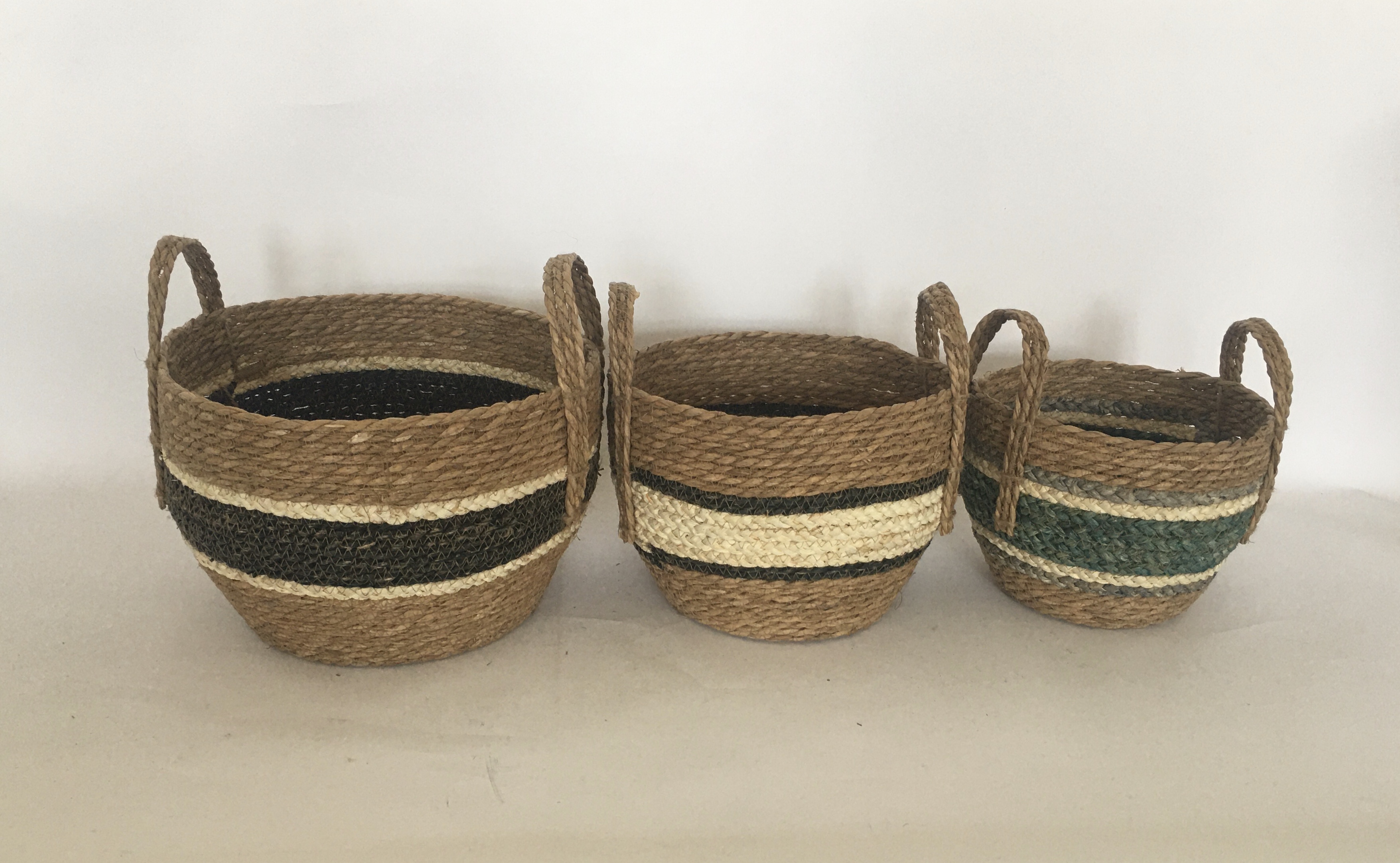 straw basket seagrass storage bag hand-woven