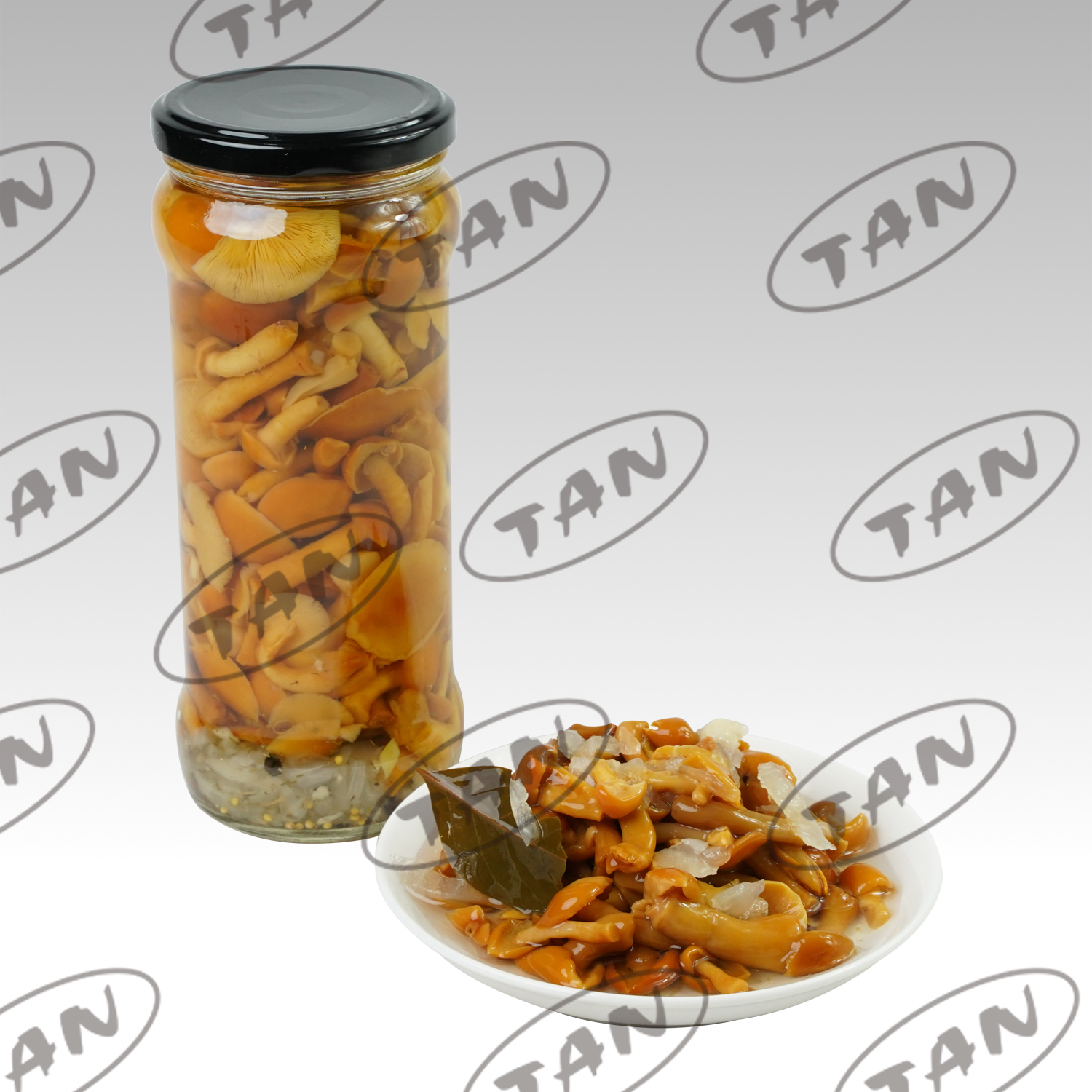 marinated nameko in jar