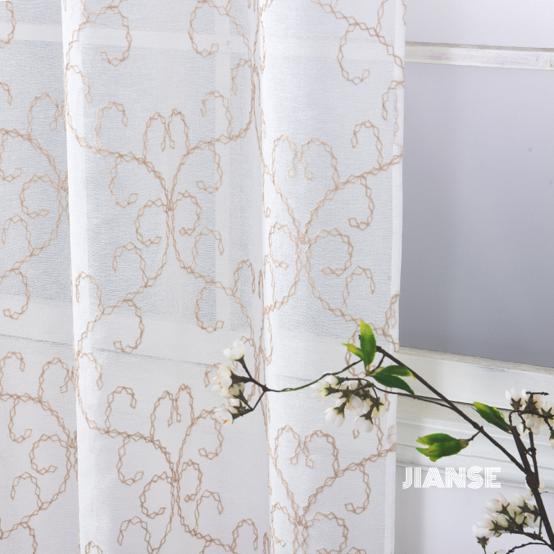 CURTAIN E8162 DORIS base classic fancy embroidery curtain hot sale for living room