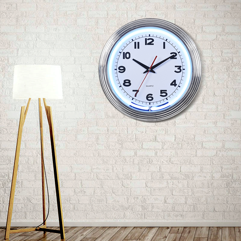 LED wall clock， Neon clock