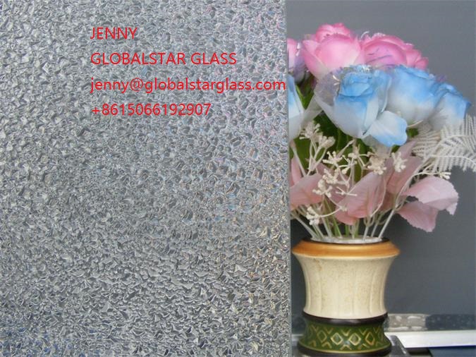 3/4/5/6mm clear diamond patterned glass/figured glass/rollded glass/decorative glass