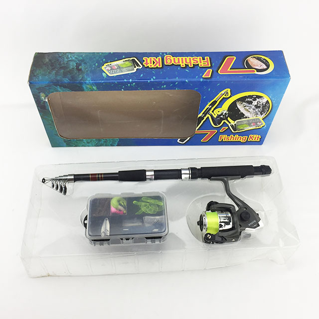 Telescopic Fiberglass Spinning Fishing Rod