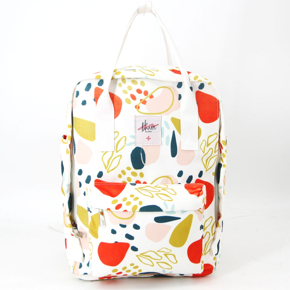 Fashion print backpack student schoolbag laptop bag exclusive print be brave