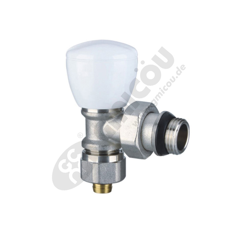 Angle manual thermostatic valve with Sliding connector