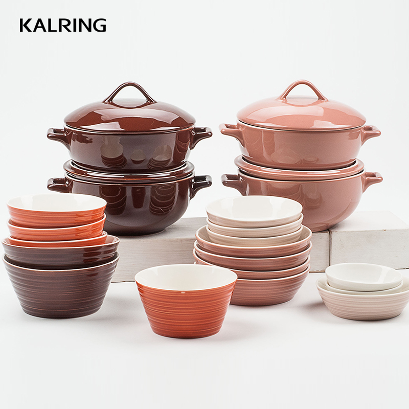 New bone China cave red with light color glaze embossment