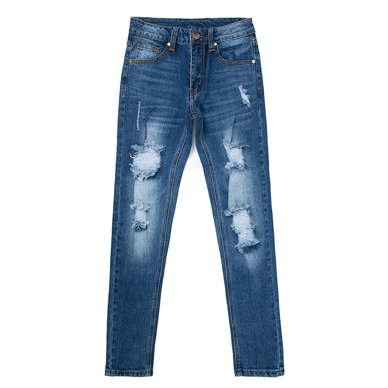 Fashion ripped jeans pants women denim jeans stretch skinny jeans G2304