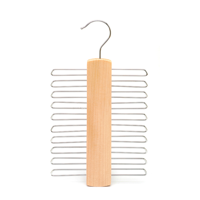 Fashion Wooden Tie Hanger Rack Scarf Belt Organizer
