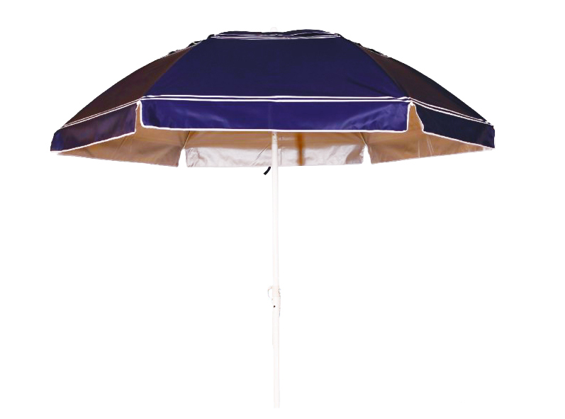 8feet BLACK 6k steel pole FRP ribs beach umbrella