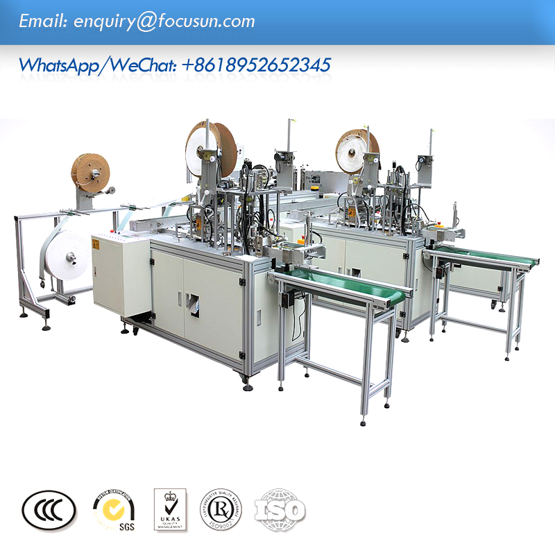Surgical disposable face mask machine