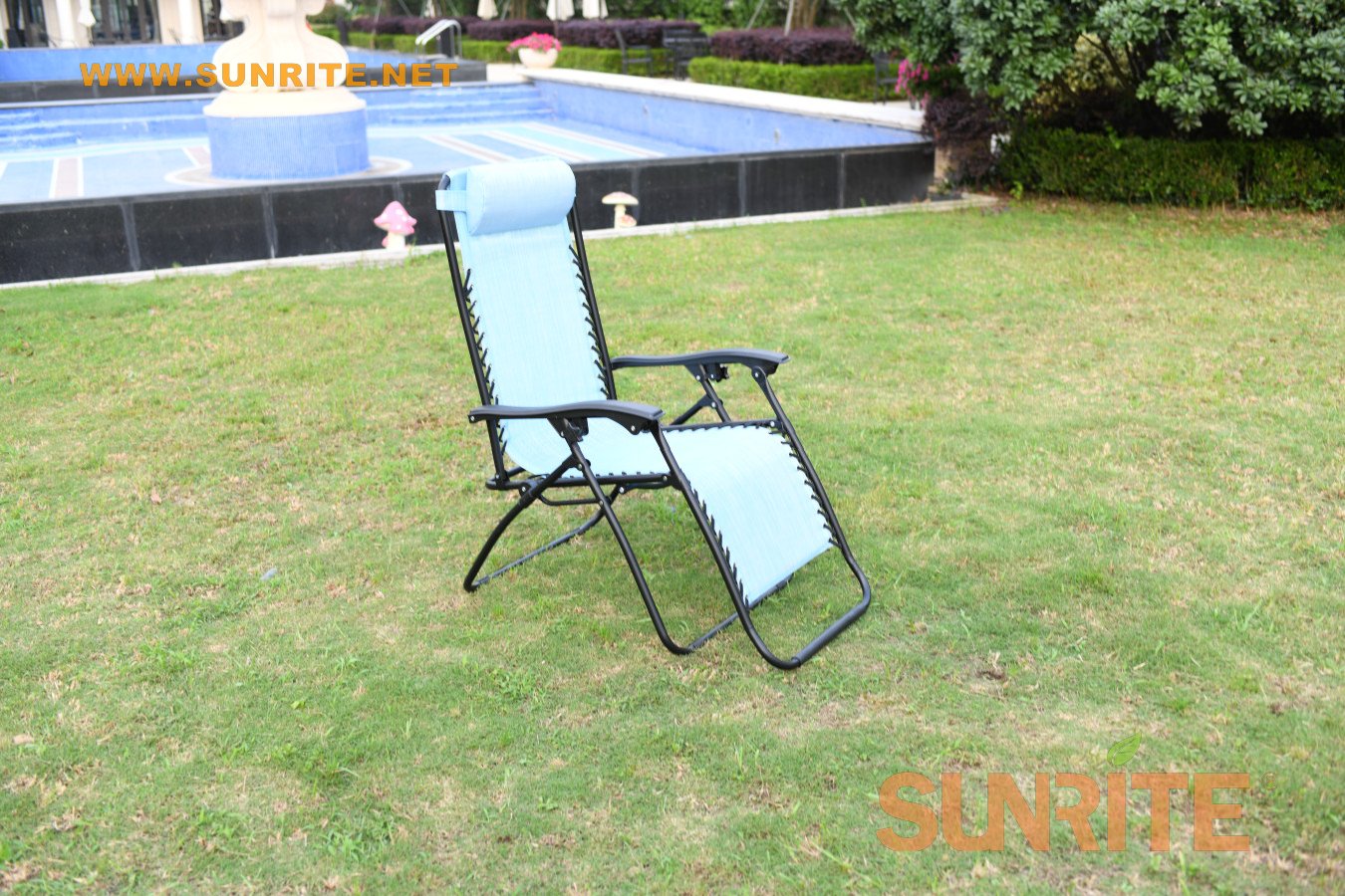 Lubbeek patio metal sling zero gravity foldable lounge