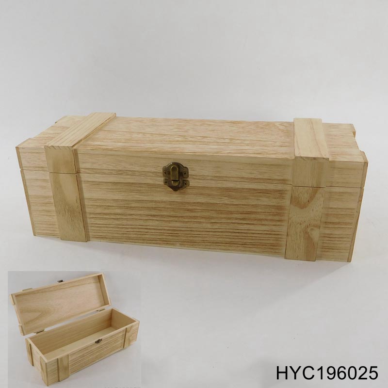 single bottle wood wine box