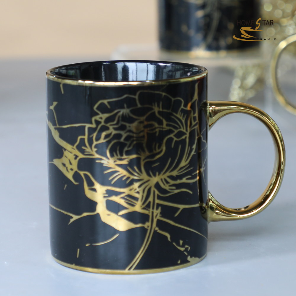 12oz can shape gold electroplate mug