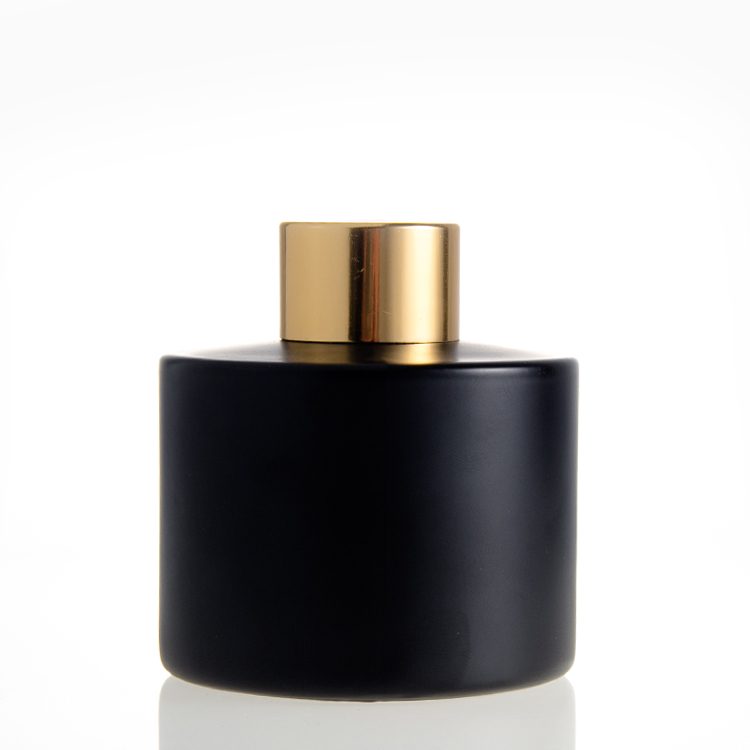 Clear and matte black glass jar diffuser jar and perfume diffuser container