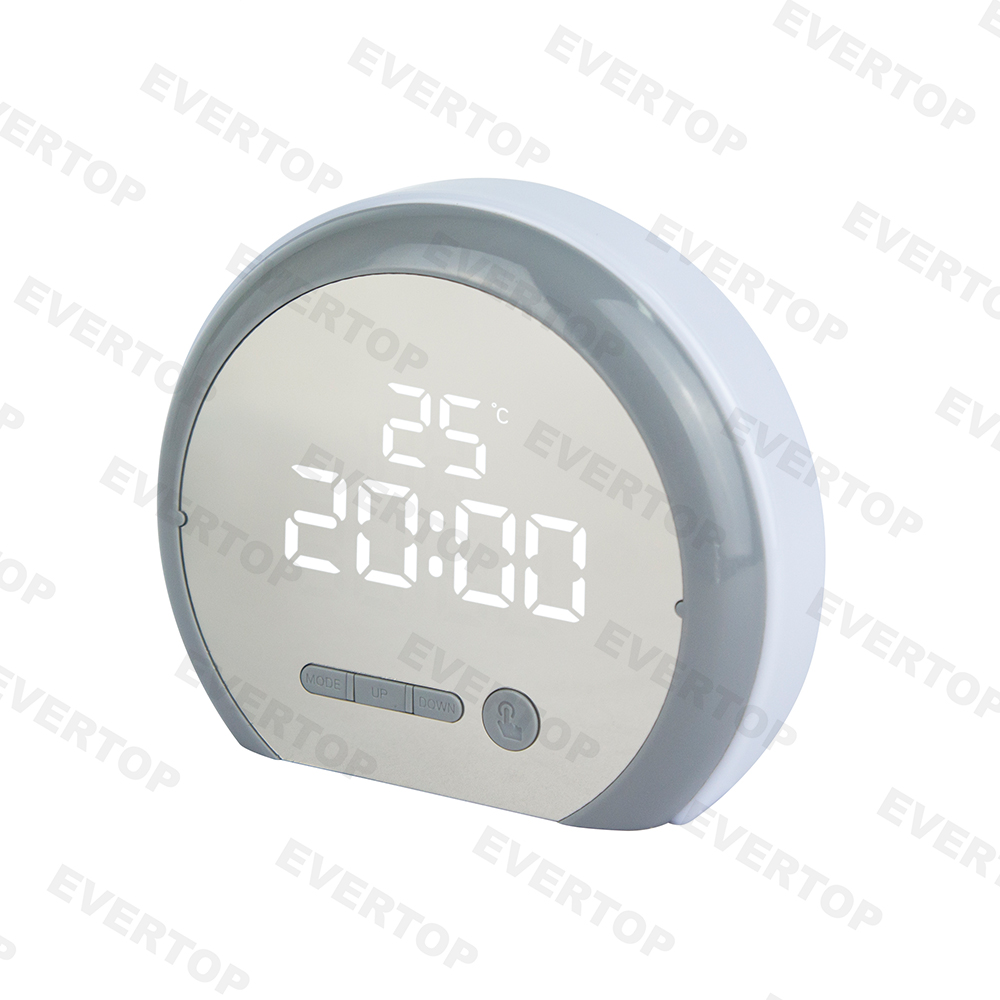 Digital LED Table Clock With Wake Up Light Et971