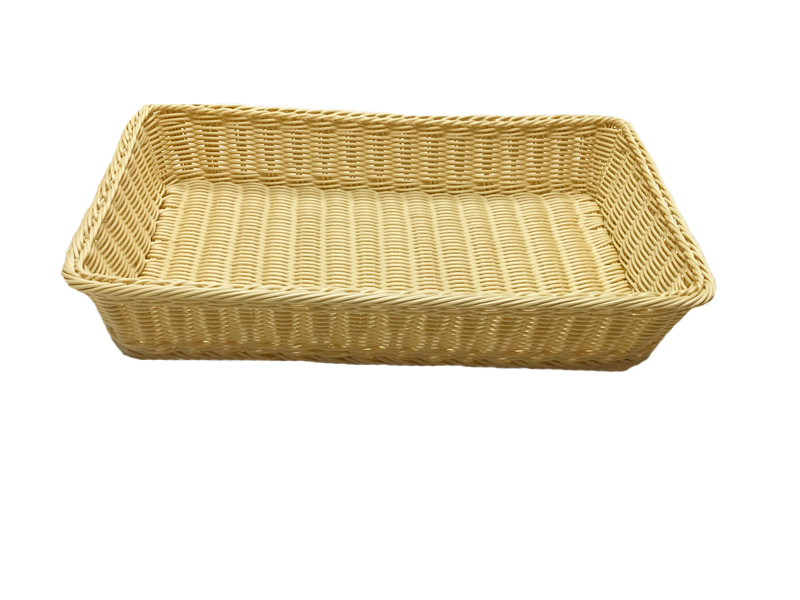 Pp Rattan Plastic Basket Rect