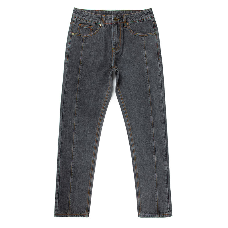 High grade Europ style denim jeans men slim fit jeans Stitching jeans trousers G2019-1