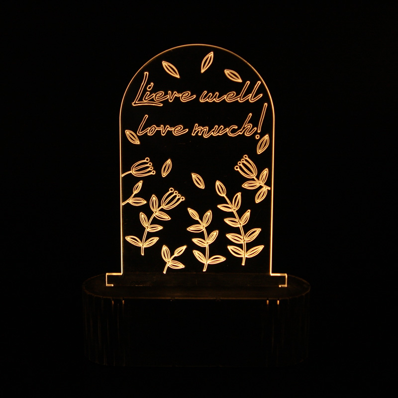 LED Believe - Night Lamp, wood base