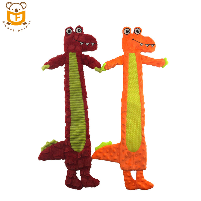 2020 Factory Crocodile Shape Squeaky Chew Pet Toys for Dog