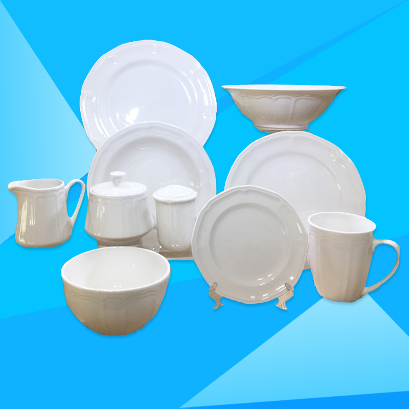 embossed dinner ware