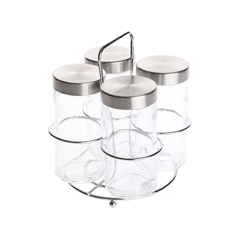 Glass bottle, round glass jar, glass canister