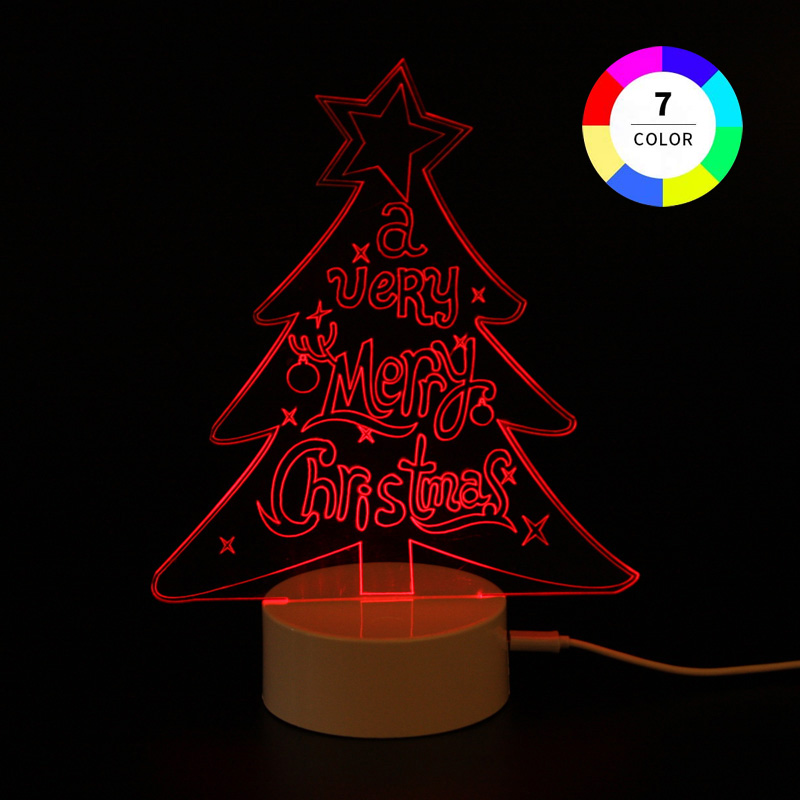 LED Tree - Night Lamp, wood base