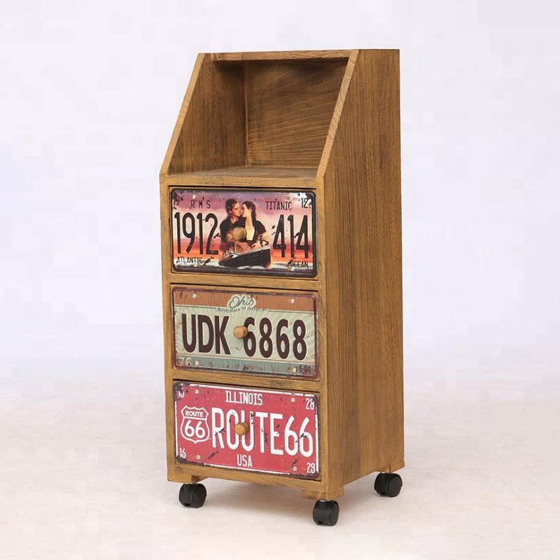 3 drawers wood cabinet