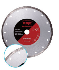 Fine turbo sintered diamond blade by hot pressed
